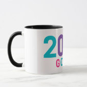 Jahr 2025 Schreibtisch farbige Tasse (Links)