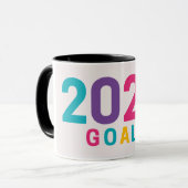 Jahr 2025 Schreibtisch farbige Tasse (Vorderseite Links)