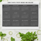 Jahr 2026 Kalender 5 Foto Collage Küche Handtuch (Gefaltet)