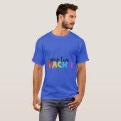 Jahr 2eacher Regenbogen Retro T-Shirt (Vorne ganz)