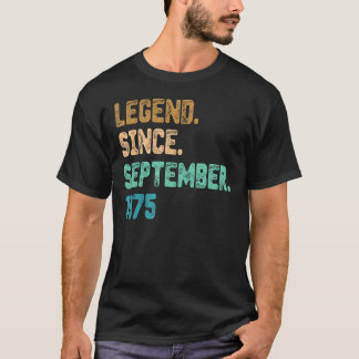 Jahr alte Legende seit September 1975psd Geburtsta T-Shirt
