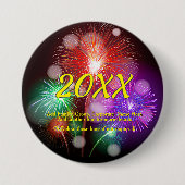 Jahr ändern, NeujahrsFirewalls mit beliebigem Name Button (Vorderseite)