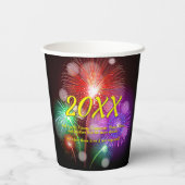 Jahr ändern, NeujahrsFirewalls mit beliebigem Name Pappbecher (Rückseite)