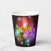 Jahr ändern, NeujahrsFirewalls mit beliebigem Name Pappbecher (Vorderseite)