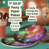 Jahr ändern, NeujahrsFirewalls mit beliebigem Name Pappteller