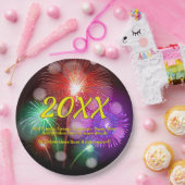 Jahr ändern, NeujahrsFirewalls mit beliebigem Name Pappteller (Party)