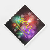 Jahr ändern, NeujahrsFirewalls mit beliebigem Name Serviette (Ecke)