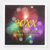 Jahr ändern, NeujahrsFirewalls mit beliebigem Name Serviette (Vorderseite)