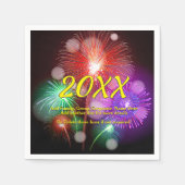 Jahr ändern, NeujahrsFirewalls mit beliebigem Name Serviette (Vorderseite)