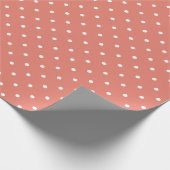 Jahr-Art-korallenrotes Tupfen-Packpapier Geschenkpapier (Ecke)
