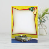 Jahr-Auto-Antrieb in den Party Einladungen (Stehend Vorderseite)