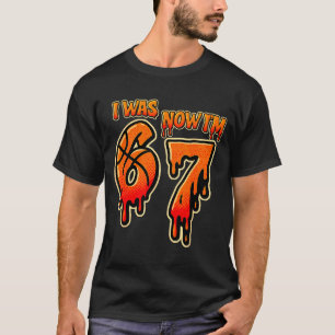 Jahr Basketball Sechs Sieben Tropf 6 T-Shirt