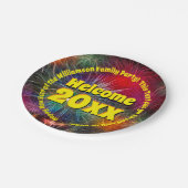 Jahr bearbeiten Text hinzufügen Name Neues Jahr 20 Pappteller (Schrägansicht)