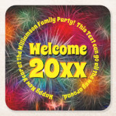 Jahr bearbeiten Text hinzufügen Name Neues Jahr 20 Rechteckiger Pappuntersetzer (Vorderseite)