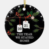 Jahr Bleibe wir Zuhause Funny Funny Festes Toilett Keramik Ornament (Vorne)