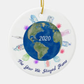 Jahr Bleibe Zuhause Quarantine World 2020 Covid Keramik Ornament (Vorne)