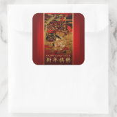 Jahr der Aufkleber für Schafe oder Ziegen (Tasche)