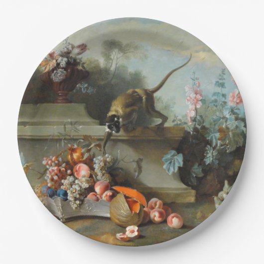 Jahr der Blume des Affen Pappteller (Vorderseite)