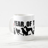 Jahr der Chinesischen Ideogramm Symbol-Tasse Kaffeetasse (Vorderseite Links)