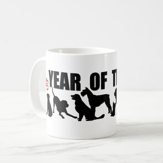 Jahr der Chinesischen Ideogramm Symbol-Tasse Kaffeetasse (Vorderseite Links)