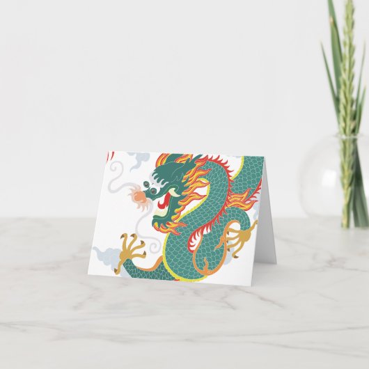 Jahr der chinesischen Neujahrskarte des Drachen 20 Dankeskarte (Vorderseite)