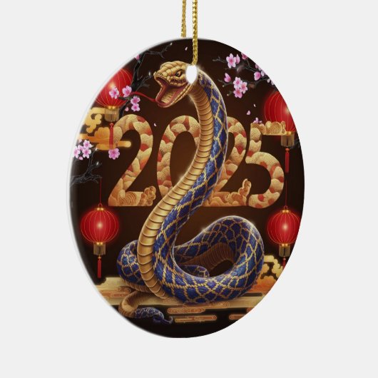 Jahr der chinesischen Schlange neues Jahr Keramik Ornament (Rechts)