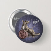 Jahr der Chinesischen Zodiac-Kunst Button (Vorne & Hinten)