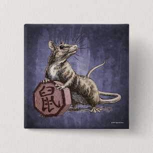 Jahr der Chinesischen Zodiac-Kunst Button