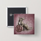 Jahr der Chinesischen Zodiac-Kunst Button (Vorne & Hinten)