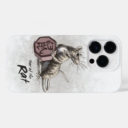 Jahr der Chinesischen Zodiac-Kunst Case-Mate iPhone Hülle (Rückseite (Horizontal))