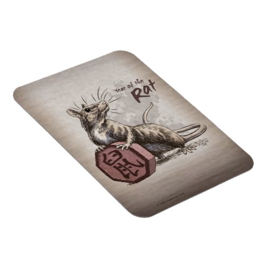 Jahr der Chinesischen Zodiac-Kunst Magnet (Rechte Seite)