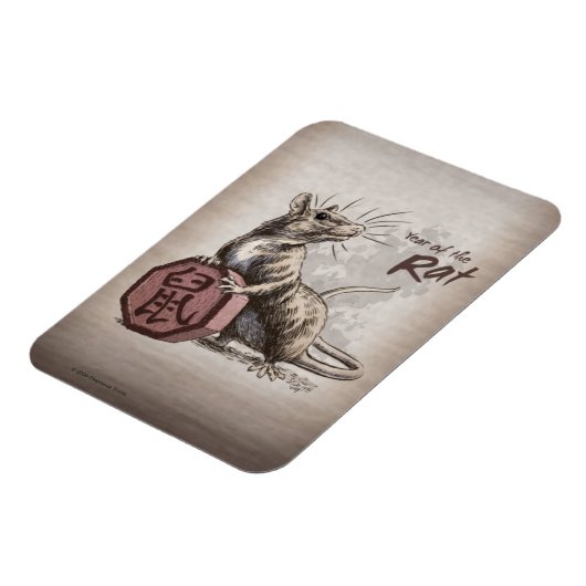 Jahr der Chinesischen Zodiac-Kunst Magnet (Linke Seite)