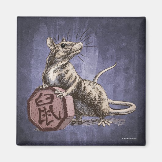 Jahr der Chinesischen Zodiac-Kunst Magnet (Vorne)