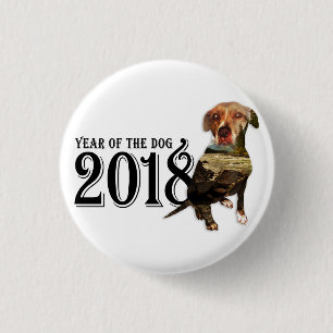 Jahr der doppelten Exposition des Hundes 2018 Button