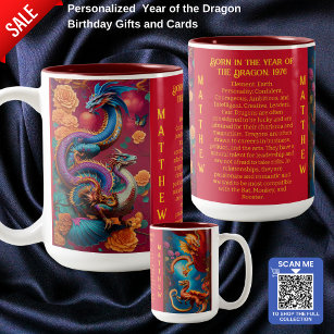 Jahr der Drachen Geburtsjahr Chinesische Bedeutung Zweifarbige Tasse