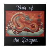 Jahr der Drachen-Keramik Fliese (Vorderseite)