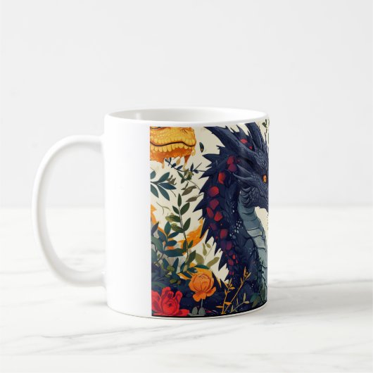 Jahr der Drachencoffe-Tasse mit Drachen Kaffeetasse (Links)