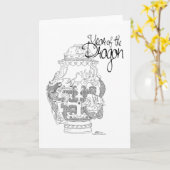 Jahr der Drachenkarte Karte (Gelbe Blume)