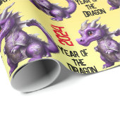 Jahr der Drachenrunde 2024 Geschenkpapier (Rolleneckpunkt)