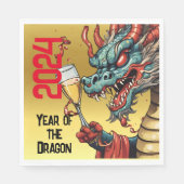 Jahr der Drachenserviette Chinesisches Neujahr Serviette (Vorderseite)