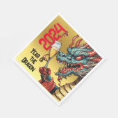 Jahr der Drachenserviette Chinesisches Neujahr Serviette (Ecke)