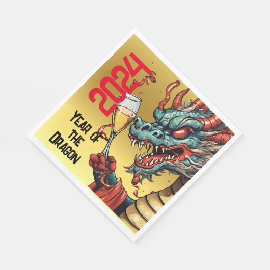 Jahr der Drachenserviette Chinesisches Neujahr Serviette (Ecke)