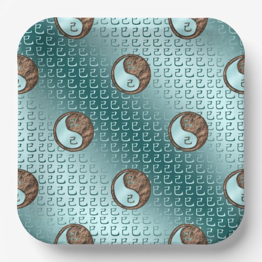 Jahr der Erdschlange Pappteller (Vorderseite)