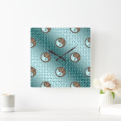 Jahr der Erdschlange Quadratische Wanduhr (Zuhause)