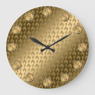 Jahr der Feuer-Ratte Große Wanduhr