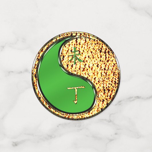 Jahr der Feuerziege Konfetti (Klein Vorderseite)