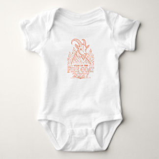 Jahr der feurigen Ziege 2027 Baby Strampler