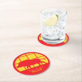 Jahr der Frau Runder Pappuntersetzer (Vor Ort)