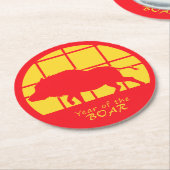 Jahr der Frau Runder Pappuntersetzer (Angewinkelt)