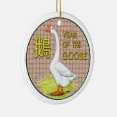 Jahr der Gans Keramik Ornament (Rechts)